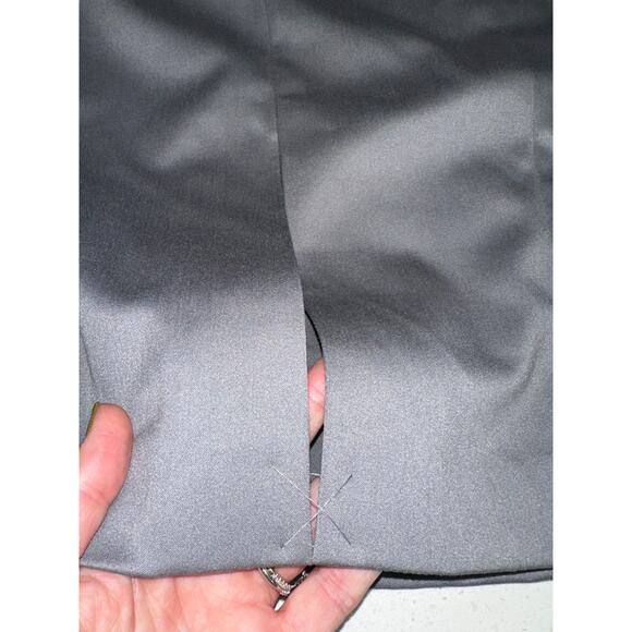 Victoria’s Secret Body By Victoria Pencil Skirt Gray Stretch Slit Zip Career 14 - Picture 6 of 11